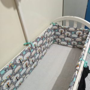 Tour de lit simple Gris